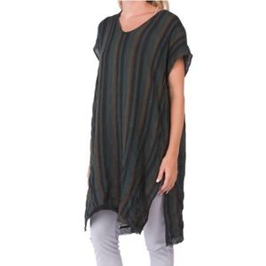 EILEEN FISHER V-neck Striped Tunic
